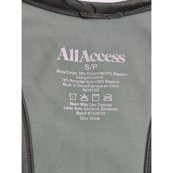 NWT All Access for Bandier Front Row Sports Bra Dark Green Size S/P - Picture 3 of 5